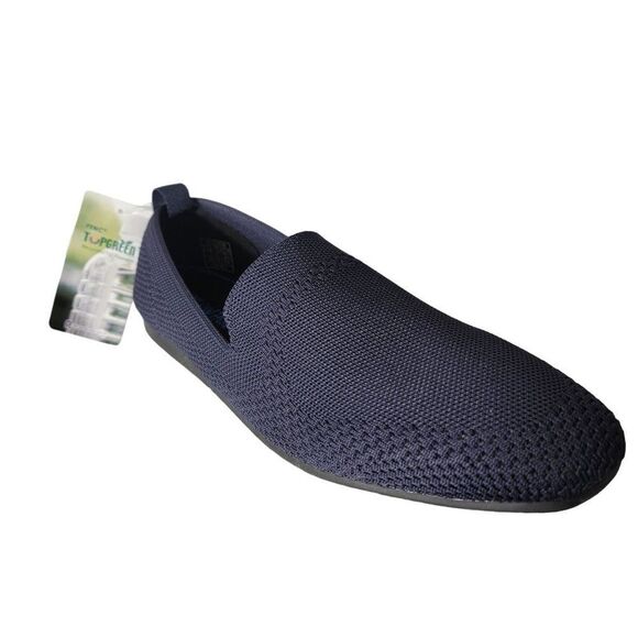 Dreampairs Recycled Slip On Round Toe Knitted Flats Women 7 Loafer Navy Blue New - Picture 4 of 13